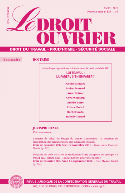 Le Droit Ouvrier est la plus ancienne revue française dans le champ du droit social